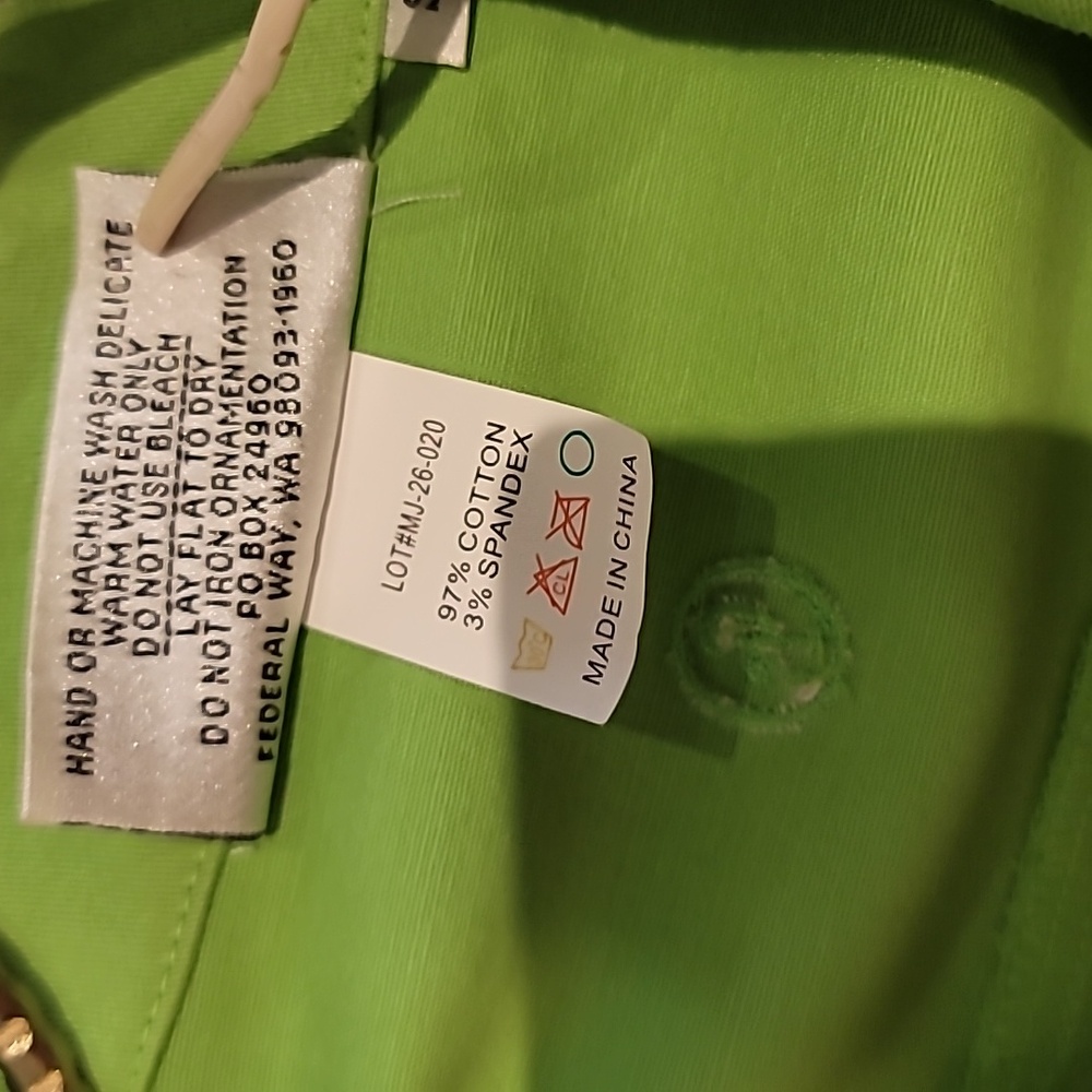 Christine Alexander Lime Green Denim Embellished Jacket Sz Small - Picture 8 of 8